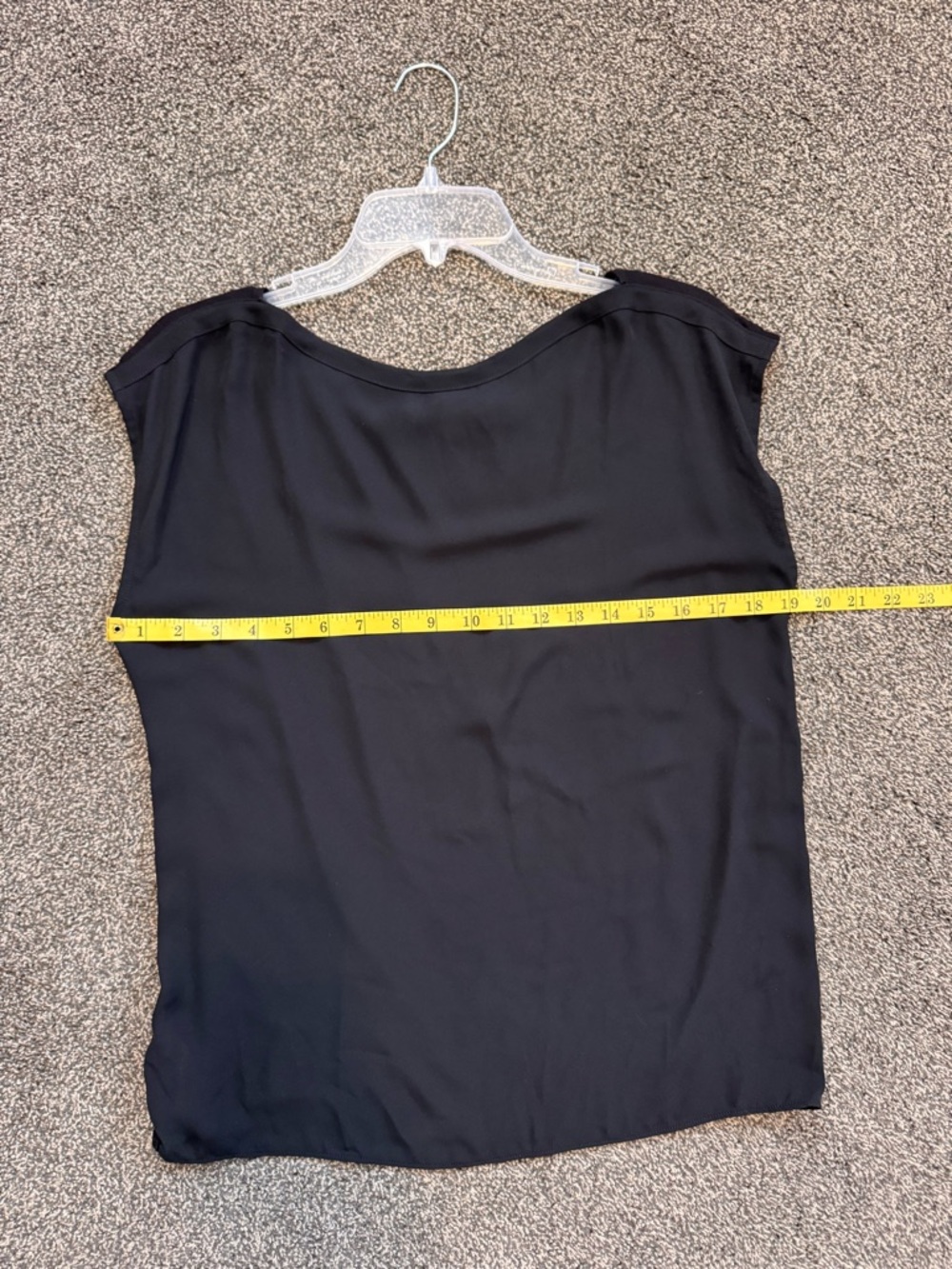 2 Loft Short Sleeve Sheer Tops Sz Small Oversized Navy Yellow Flowers &All Black - Picture 14 of 15